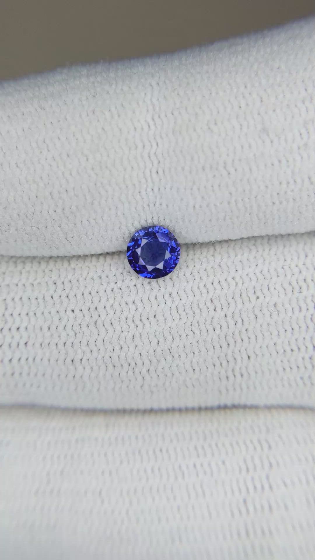 0.53 Ct. Blue Sapphire from Ceylon (Sri Lanka) Size Video