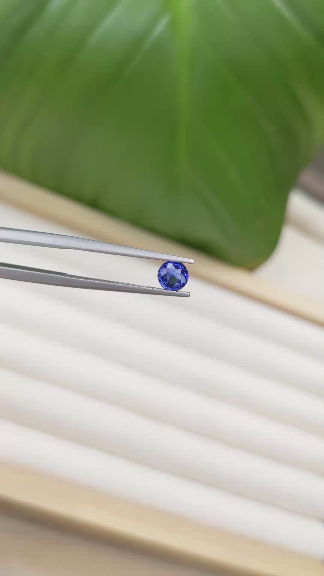 0.53 Ct. Blue Sapphire from Ceylon (Sri Lanka) Size Video
