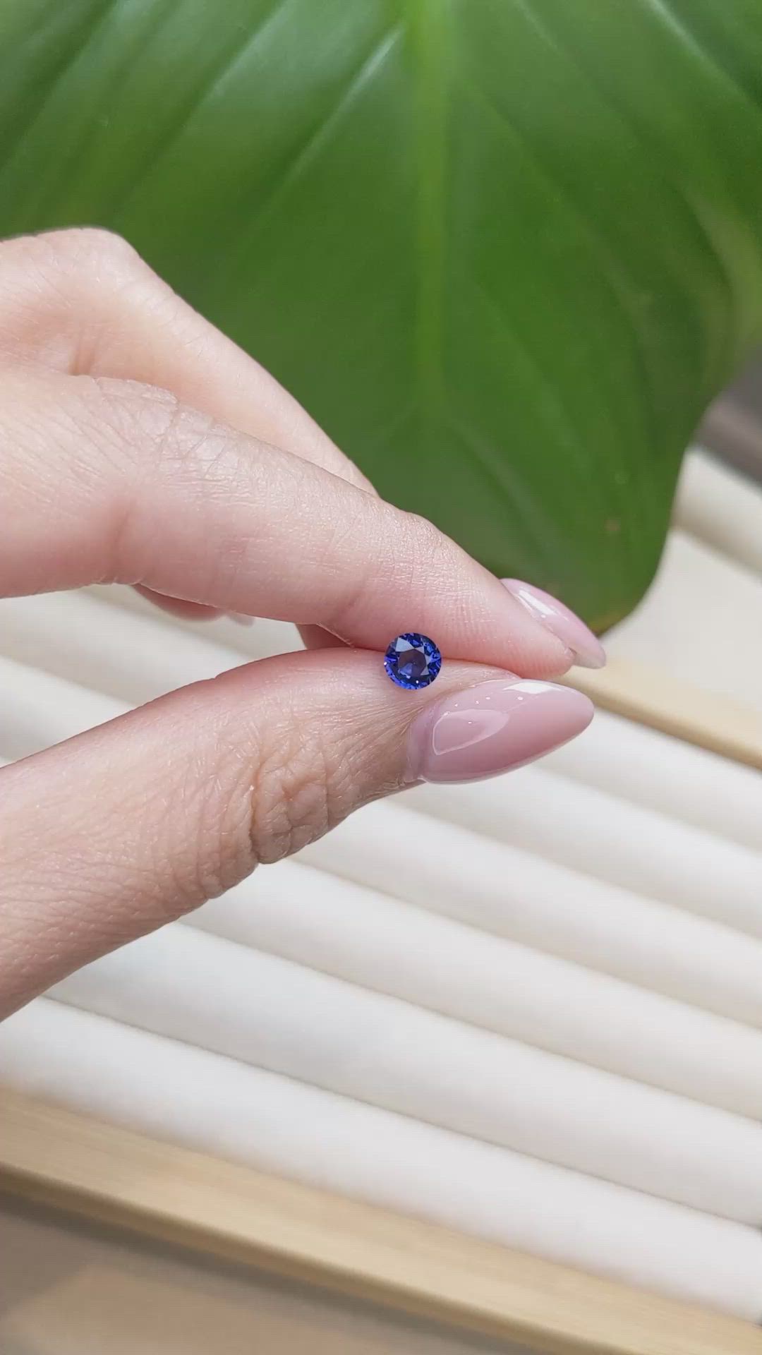 0.53 Ct. Blue Sapphire from Ceylon (Sri Lanka) Size Video