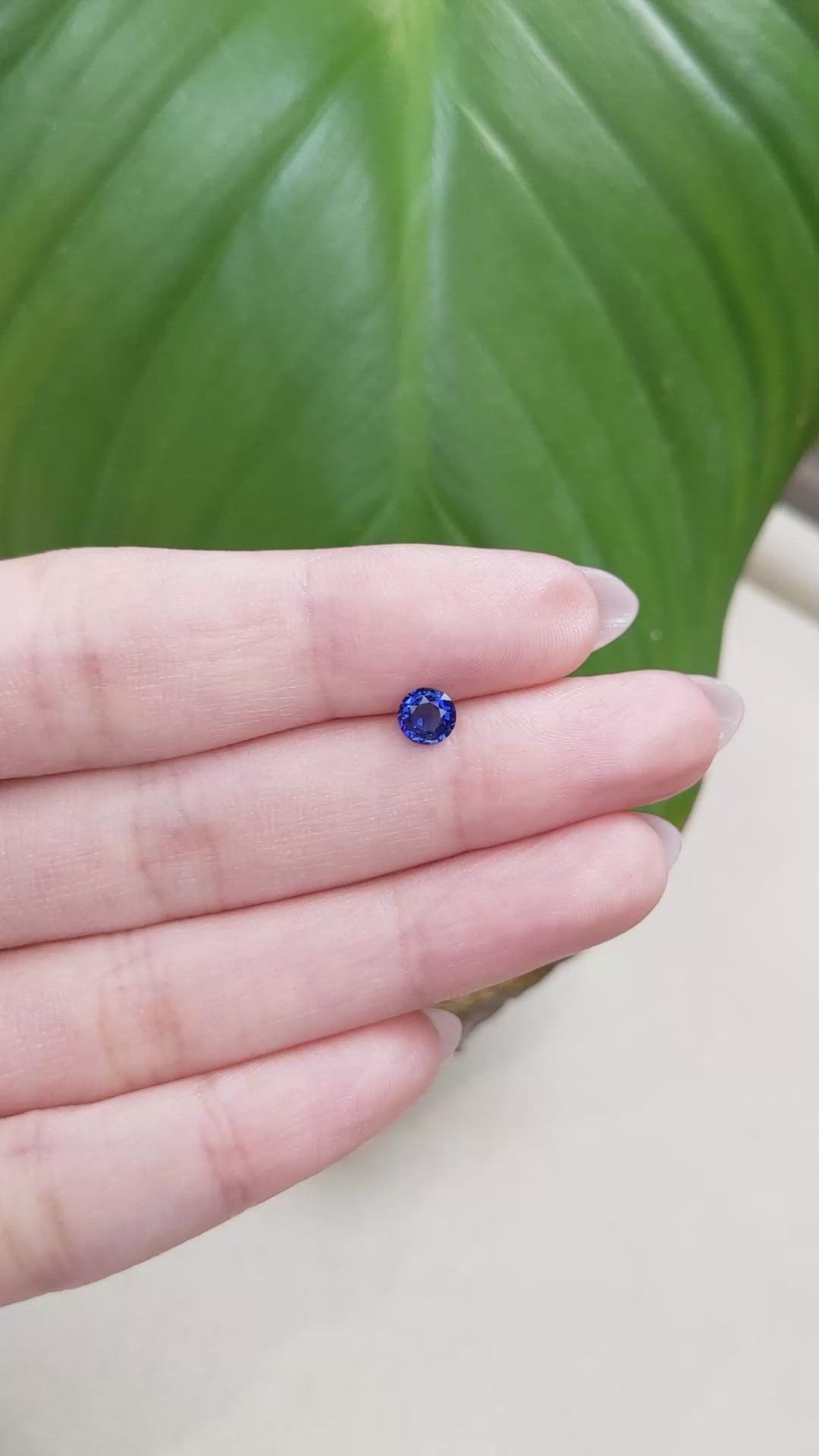 0.53 Ct. Blue Sapphire from Ceylon (Sri Lanka) Size Video