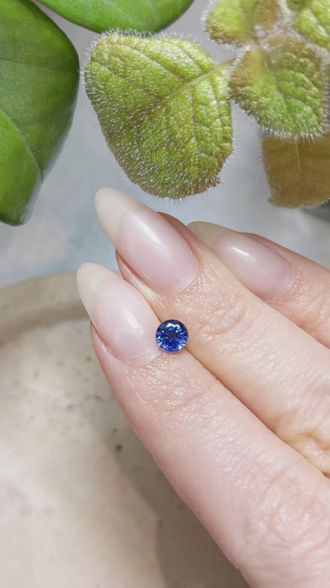 0.67 Ct. Blue Sapphire from Ceylon (Sri Lanka) Size Video
