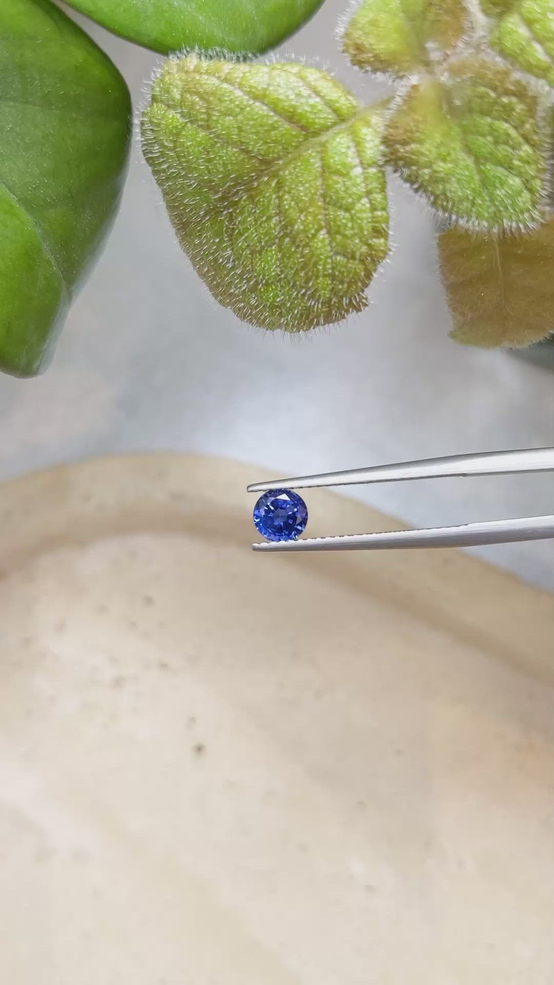 0.67 Ct. Blue Sapphire from Ceylon (Sri Lanka) Size Video