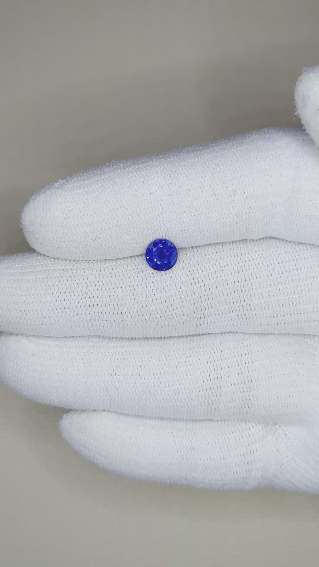 0.87 Ct. Blue Sapphire from Ceylon (Sri Lanka) Size Video