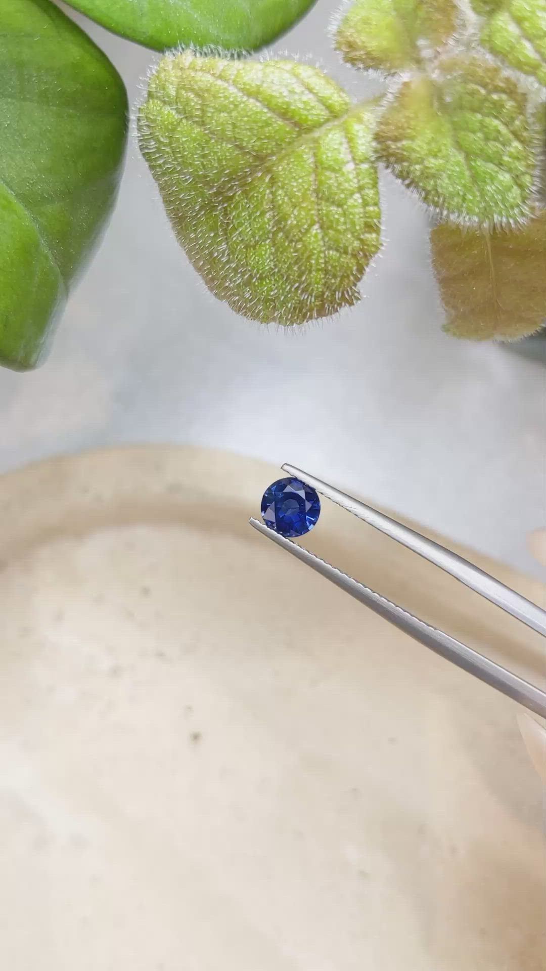 0.87 Ct. Blue Sapphire from Ceylon (Sri Lanka) Size Video