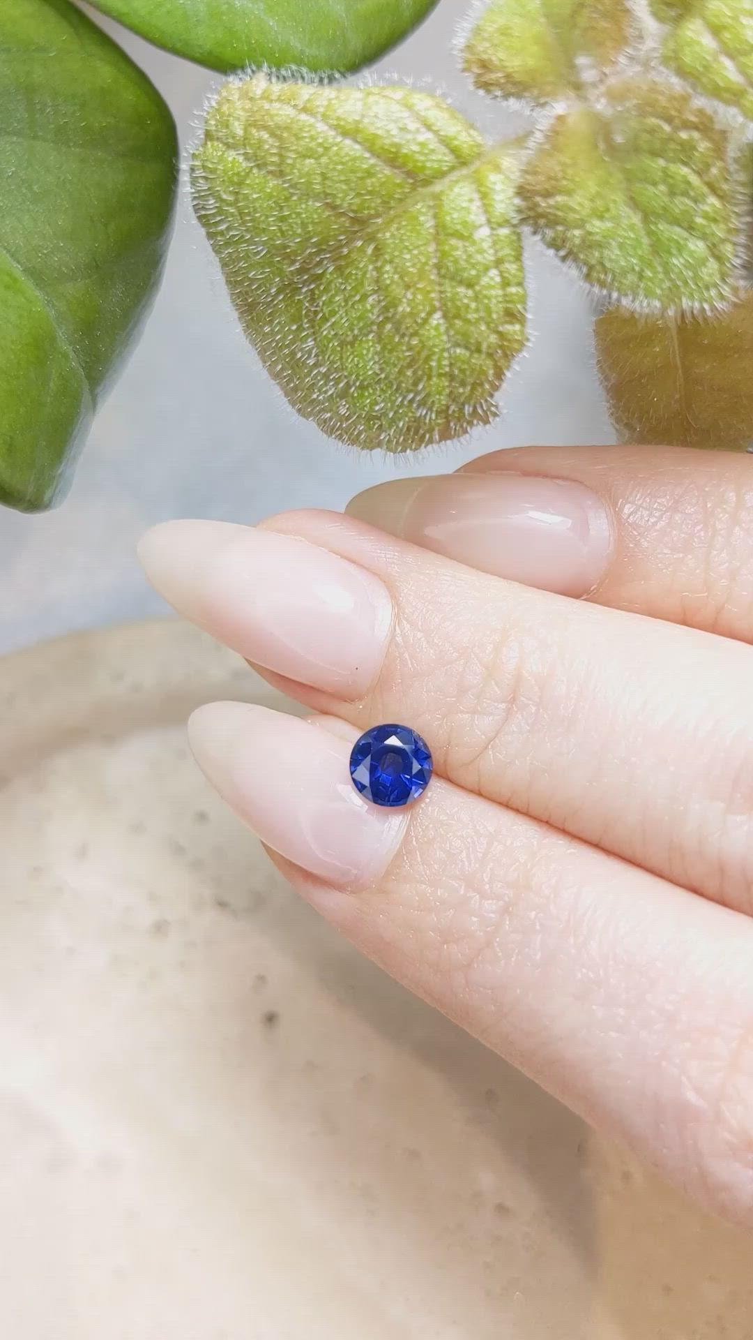 0.87 Ct. Blue Sapphire from Ceylon (Sri Lanka) Size Video