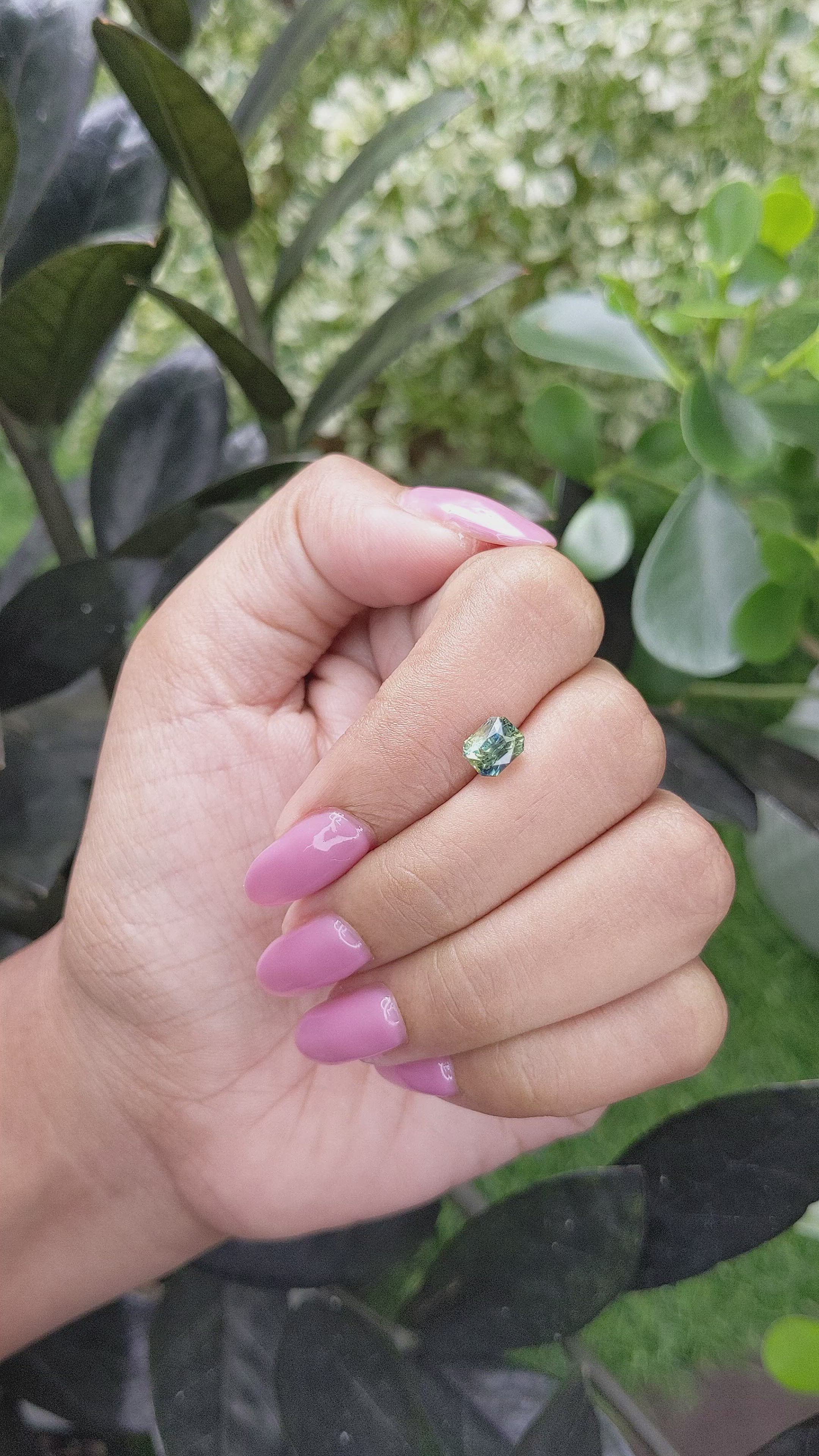 1.52 Ct. Bi Color Sapphire from Madagascar Size Video