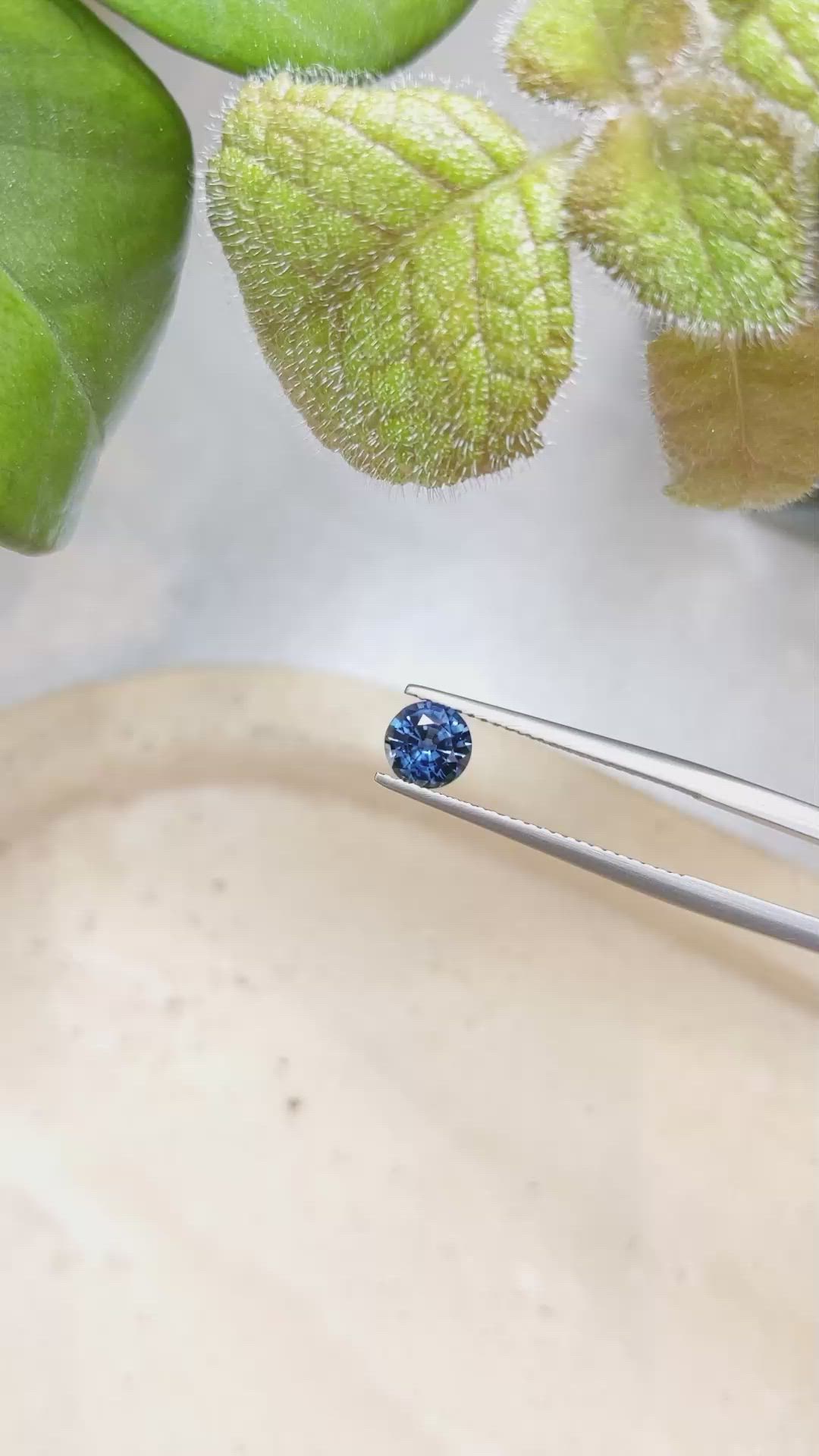 0.90 Ct. Blue Sapphire from Ceylon (Sri Lanka) Size Video