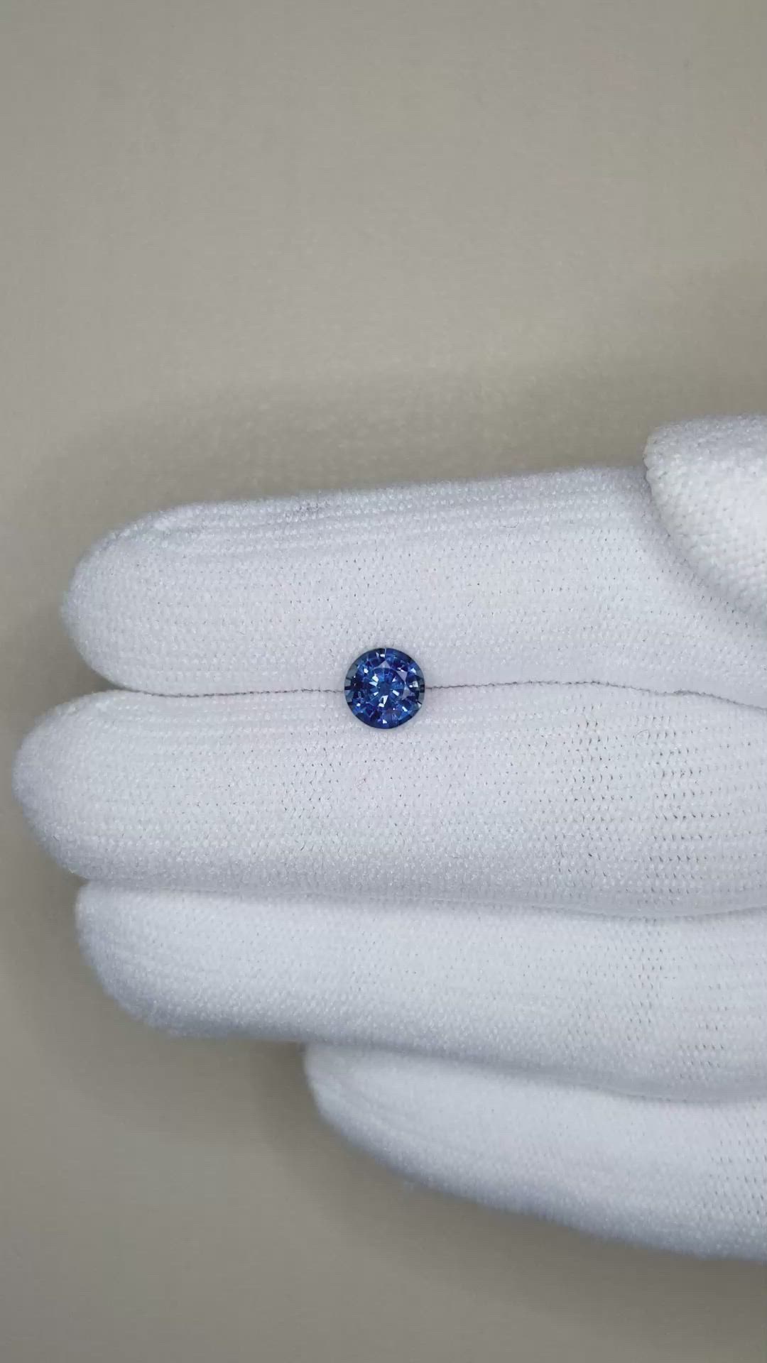 0.90 Ct. Blue Sapphire from Ceylon (Sri Lanka) Size Video