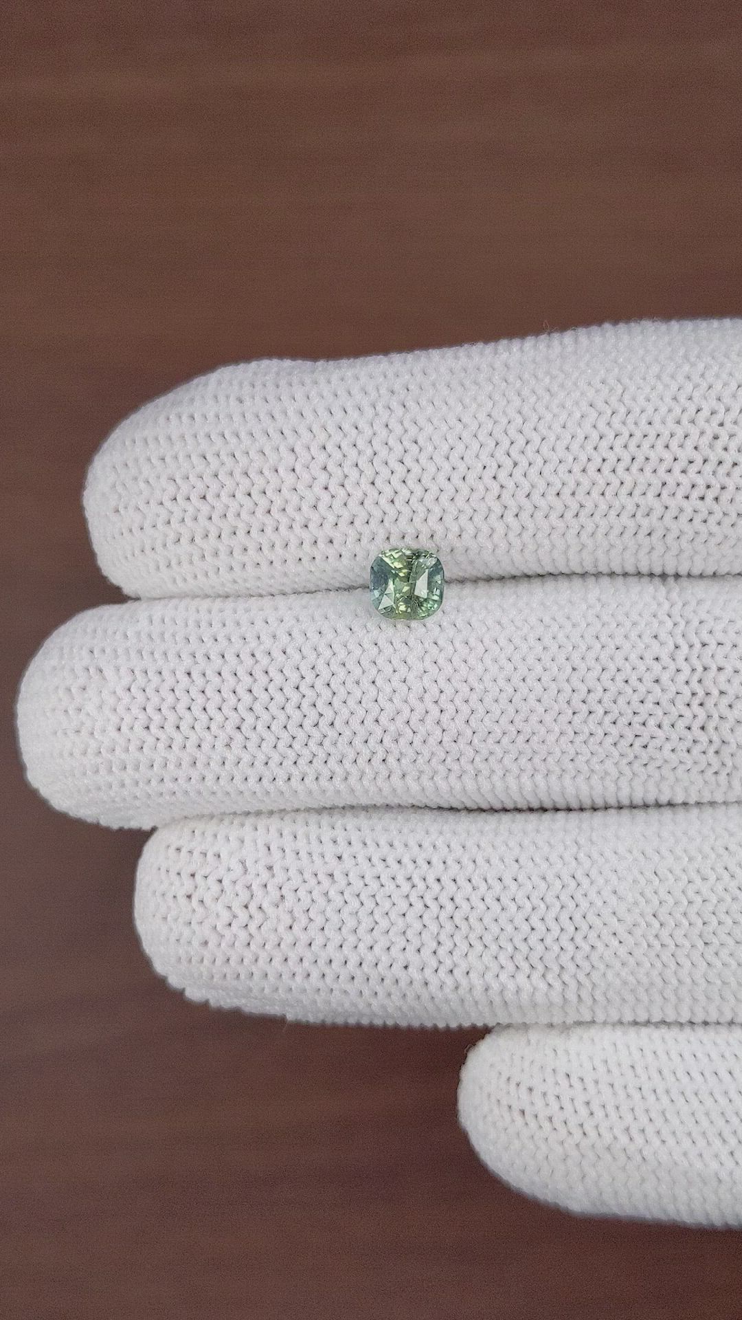 1.02 Ct. Bluish Green Sapphire from Madagascar Size Video