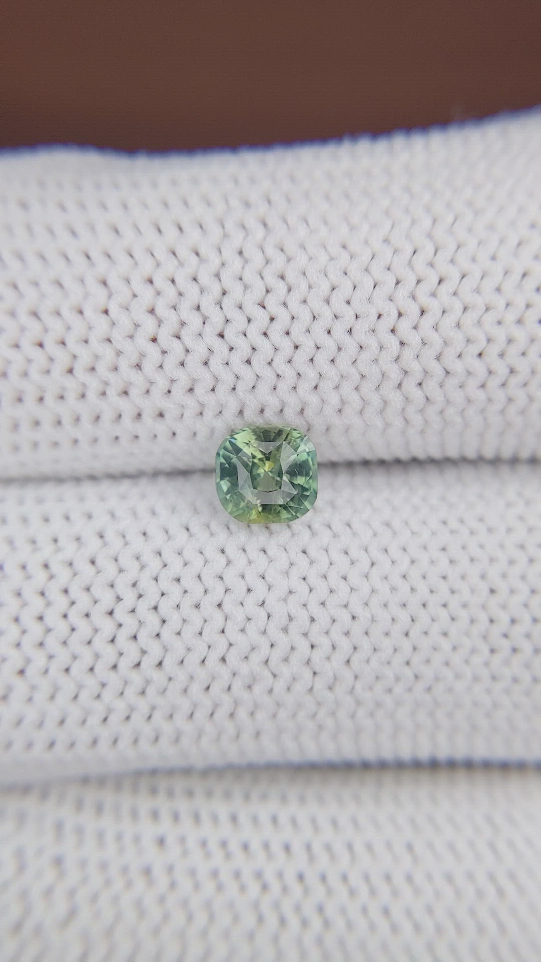 1.02 Ct. Bluish Green Sapphire from Madagascar Size Video
