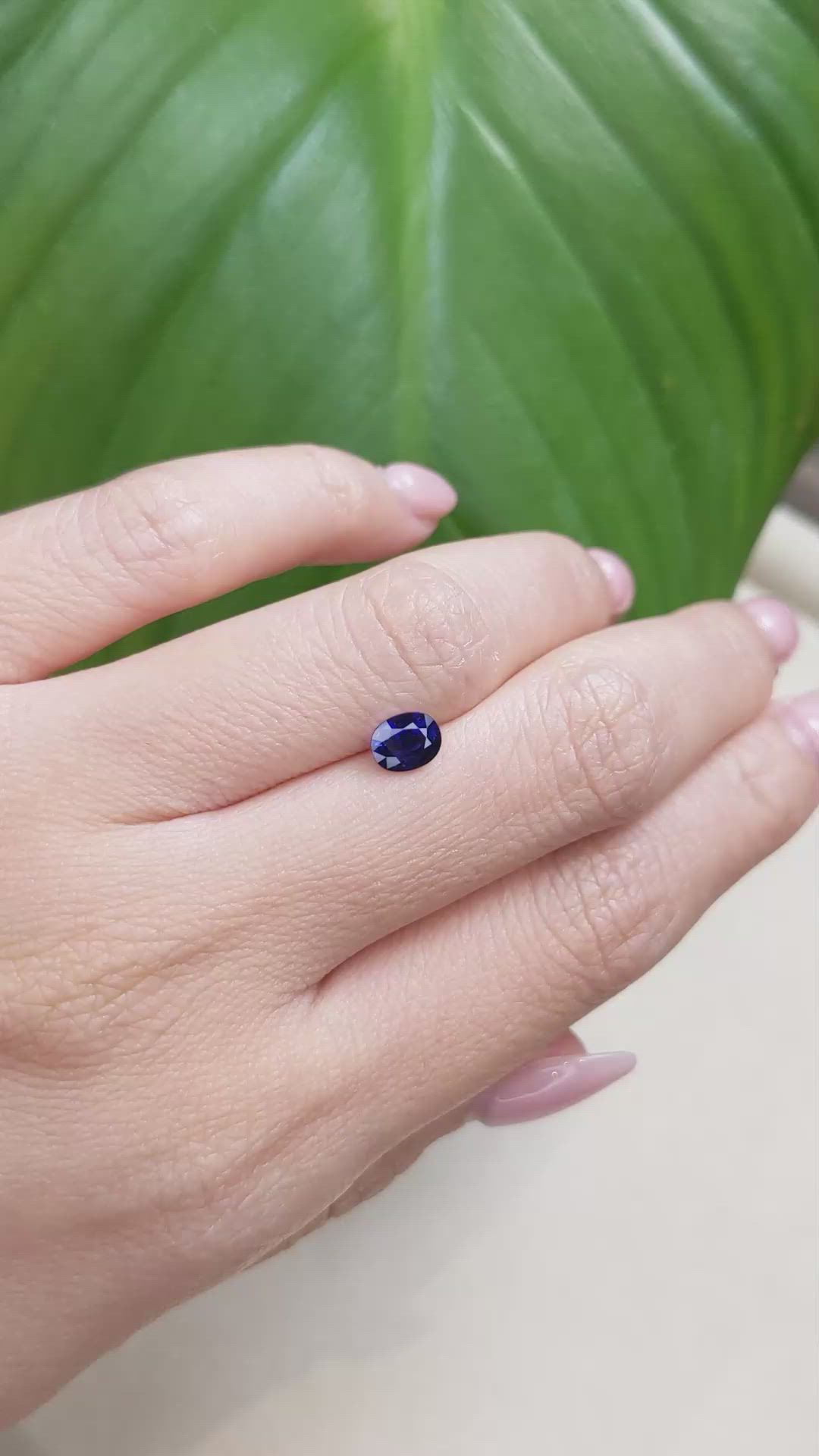 0.78 Ct. Blue Sapphire from Ceylon (Sri Lanka) Size Video