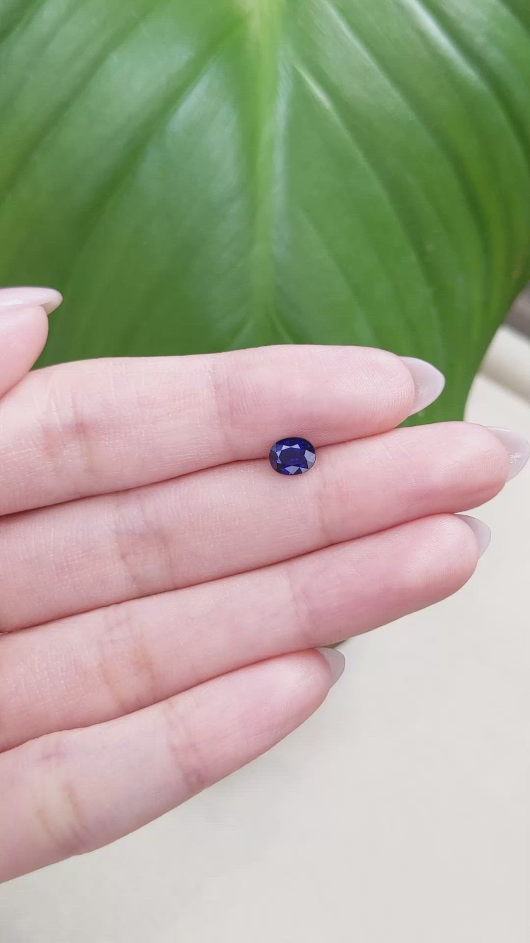 0.78 Ct. Blue Sapphire from Ceylon (Sri Lanka) Size Video