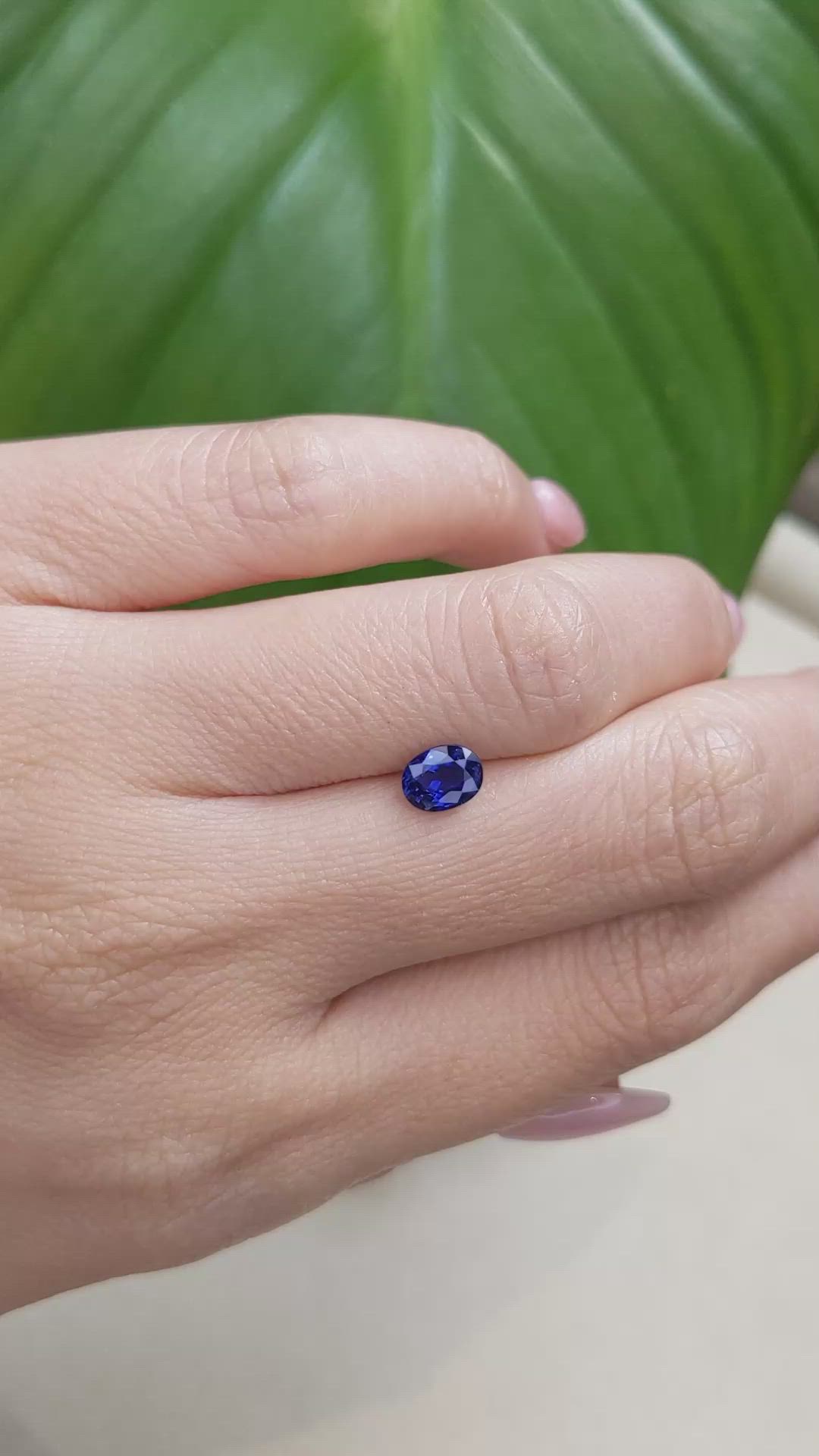 0.92 Ct. Blue Sapphire from Ceylon (Sri Lanka) Size Video