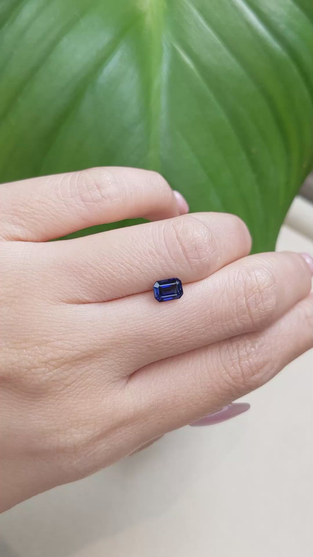 1.04 Ct. Blue Sapphire from Ceylon (Sri Lanka) Size Video