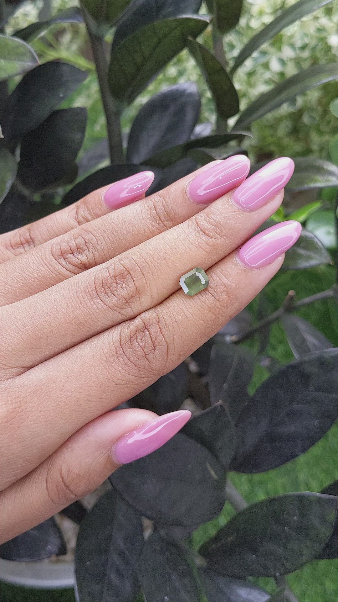 1.56 Ct. Yellowish Green Sapphire from Madagascar Size Video