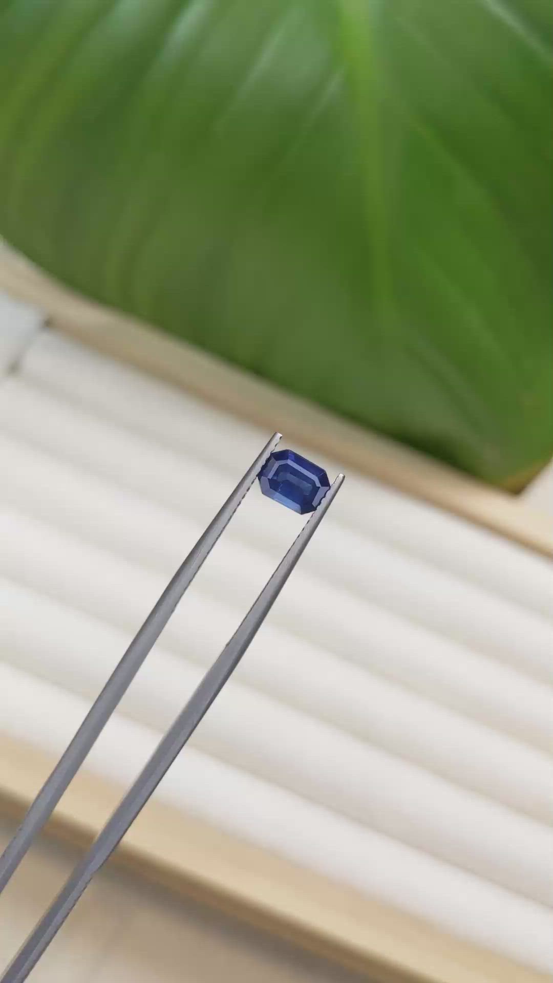1.13 Ct. Blue Sapphire from Ceylon (Sri Lanka) Size Video
