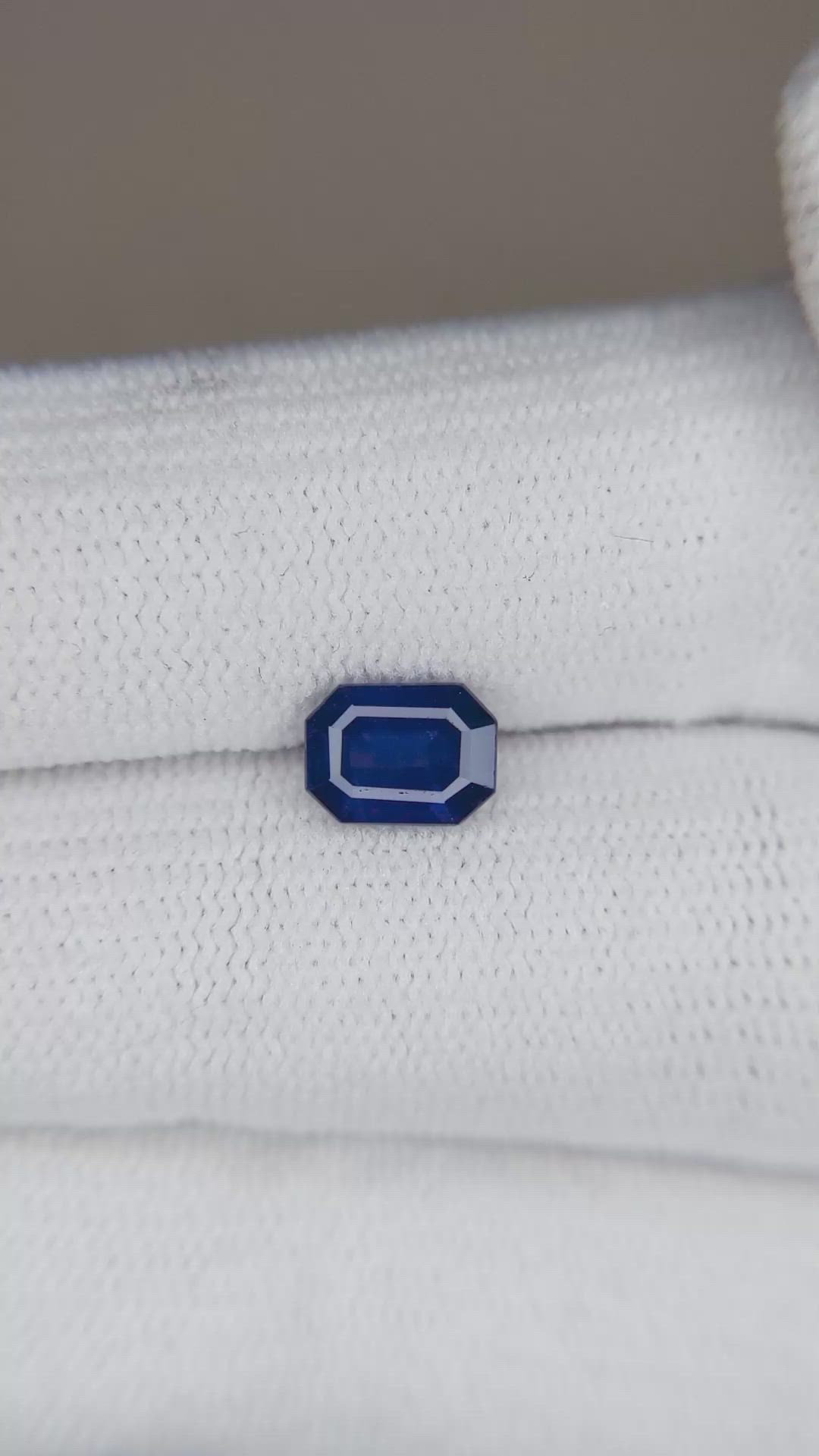 1.13 Ct. Blue Sapphire from Ceylon (Sri Lanka) Size Video