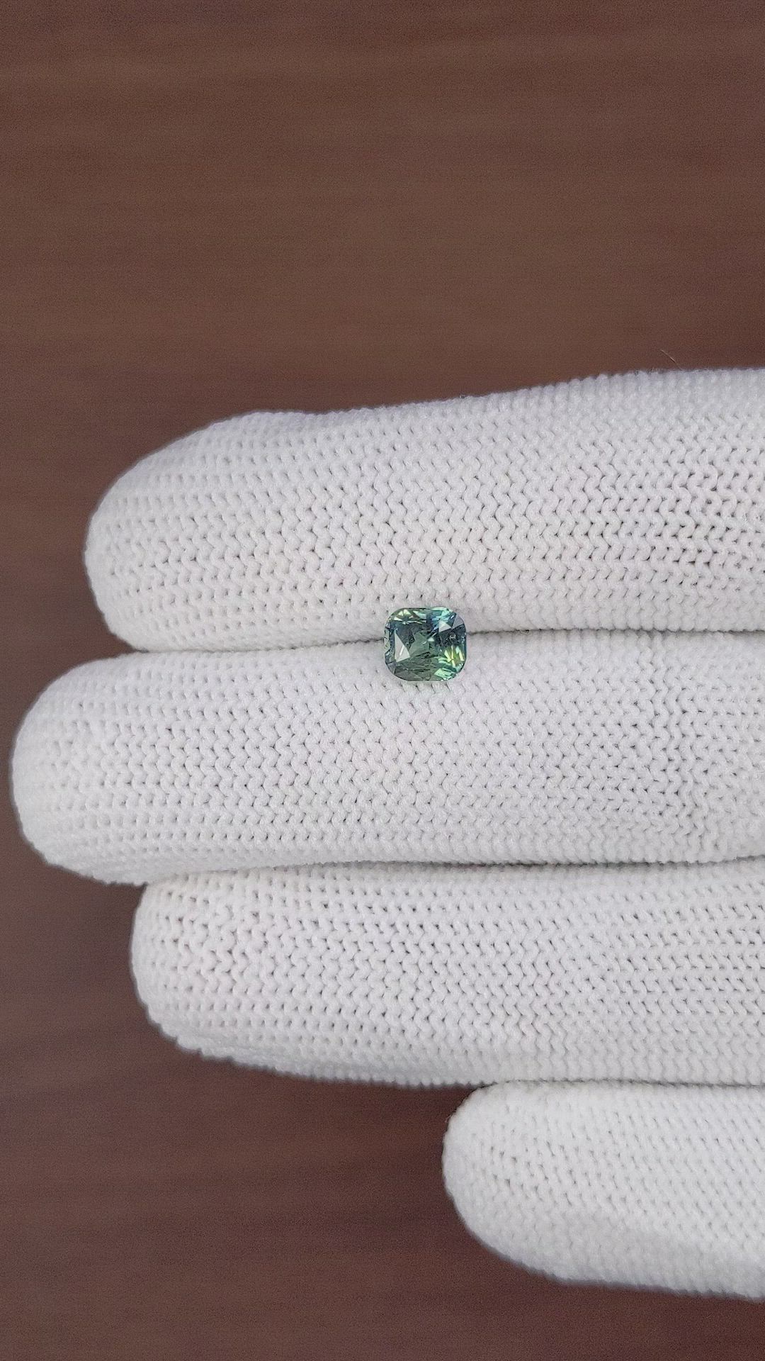 1.17 Ct. Greenish Blue Sapphire from Madagascar Size Video