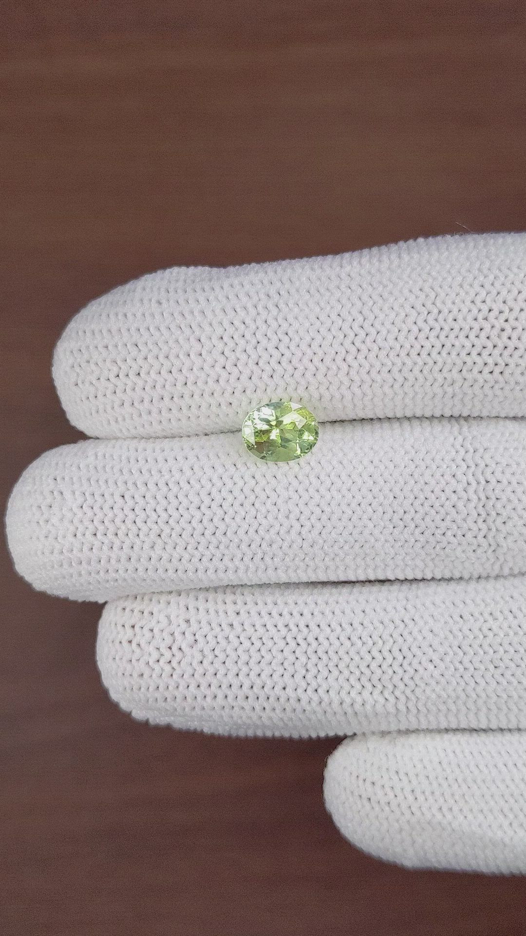 1.71 Ct. Yellowish Green Sapphire from Madagascar Size Video