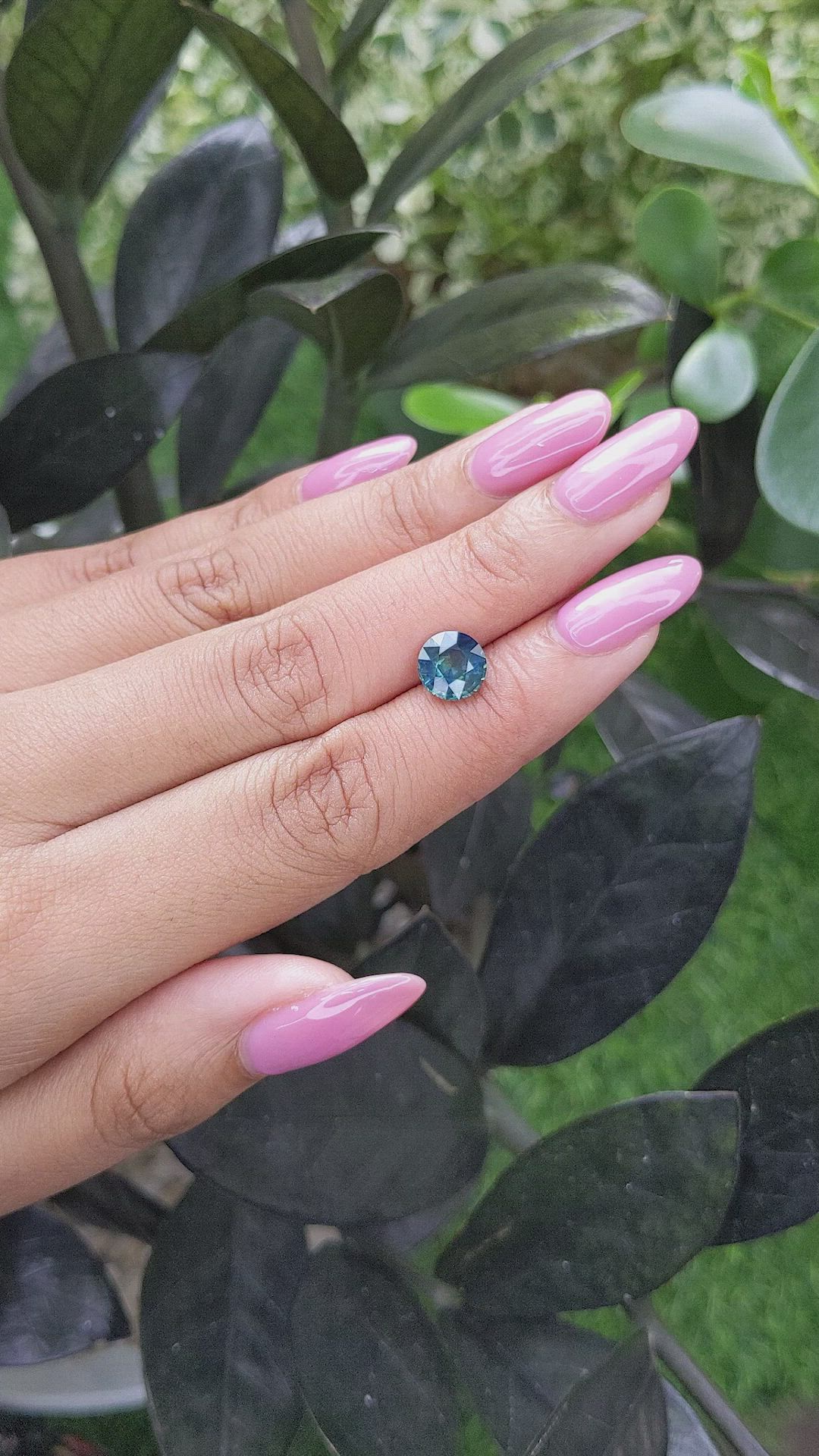 2.10 Ct. Greenish Blue Sapphire from Madagascar Size Video