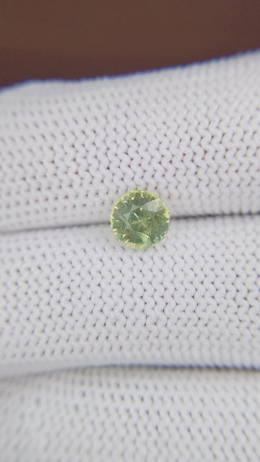 1.58 Ct. Yellowish Green Sapphire from Madagascar Size Video