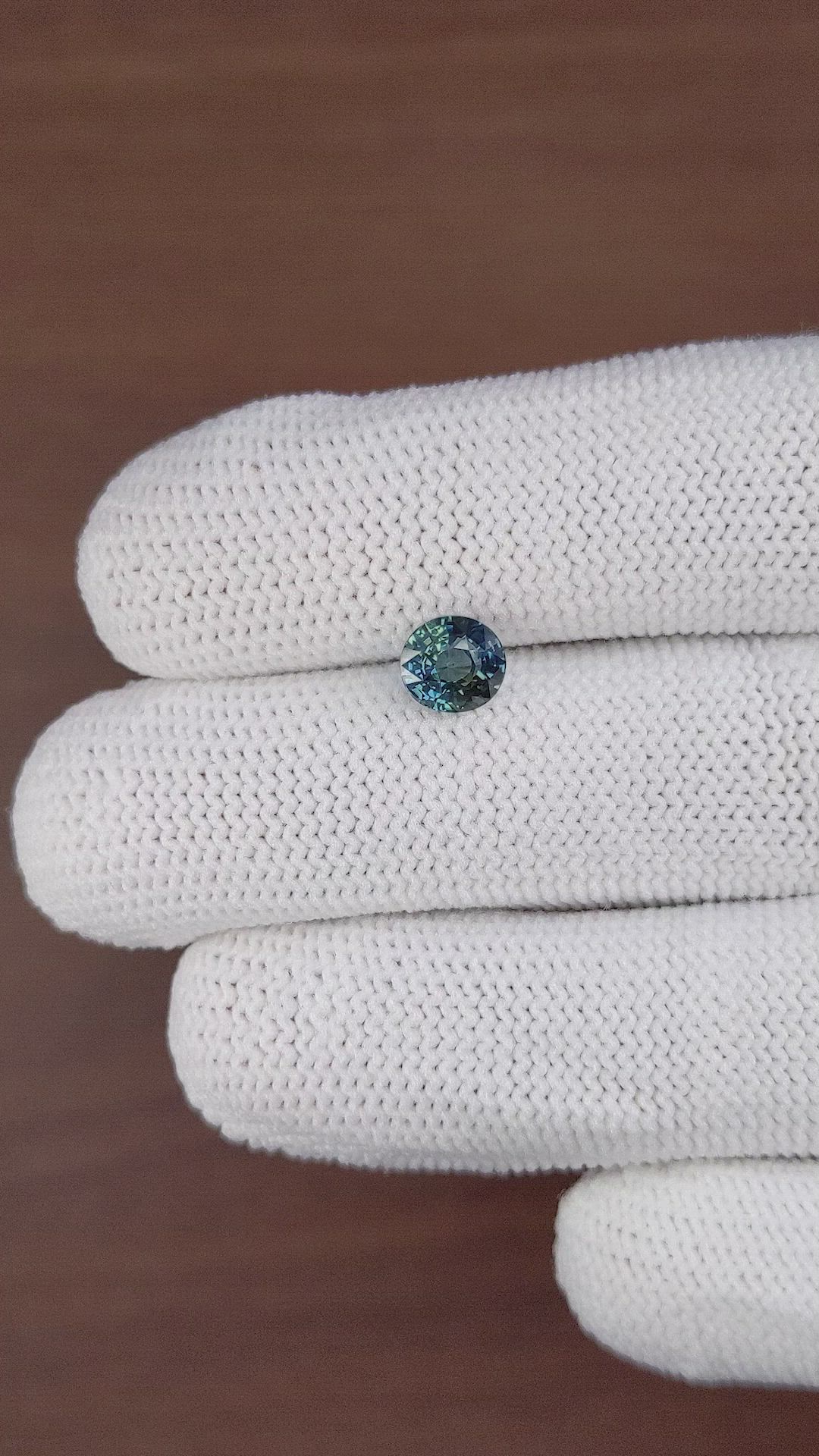 1.51 Ct. Greenish Blue Sapphire from Madagascar Size Video