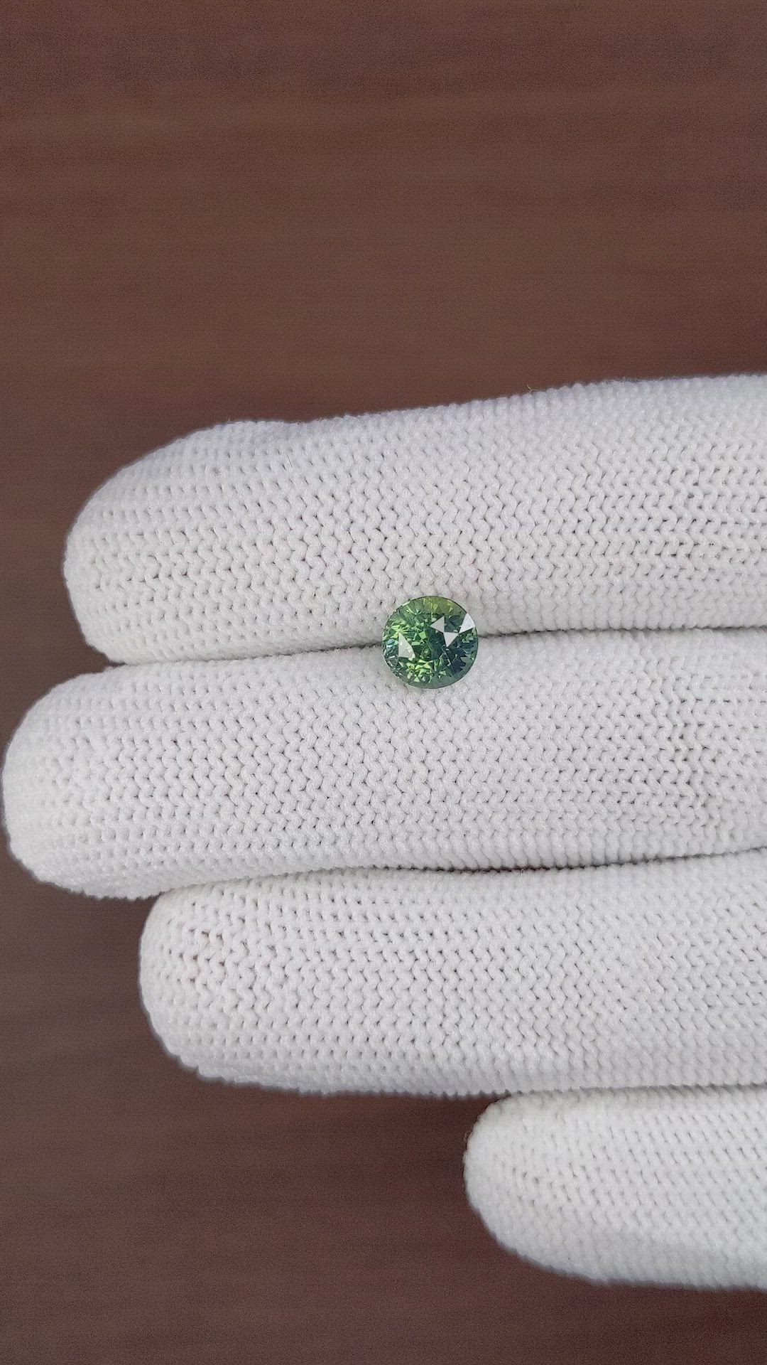 2.09 Ct. Bluish Green Sapphire from Madagascar Size Video