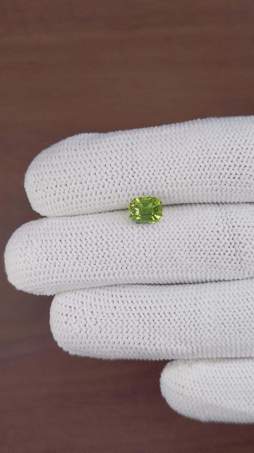2.06 Ct. Yellowish Green Sapphire from Madagascar Size Video