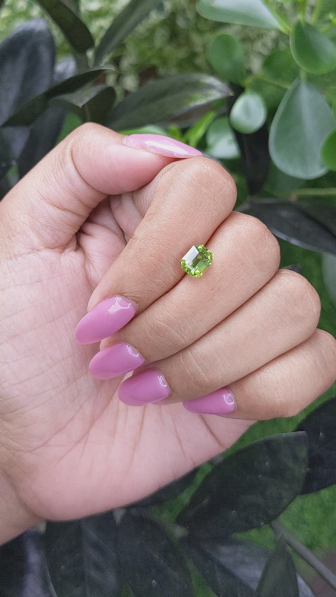 2.06 Ct. Yellowish Green Sapphire from Madagascar Size Video