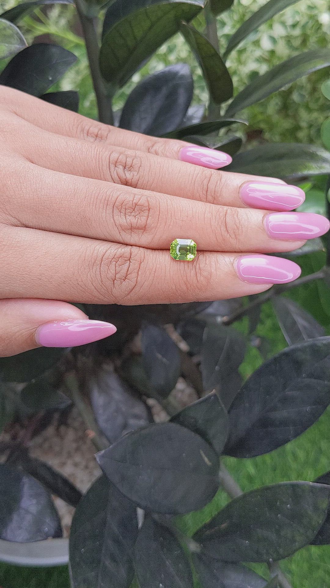 2.06 Ct. Yellowish Green Sapphire from Madagascar Size Video