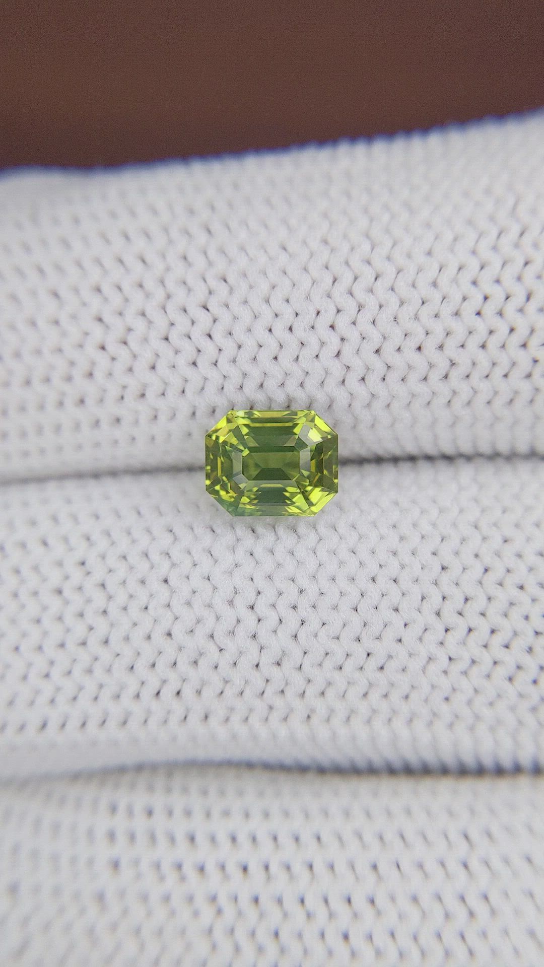 2.06 Ct. Yellowish Green Sapphire from Madagascar Size Video