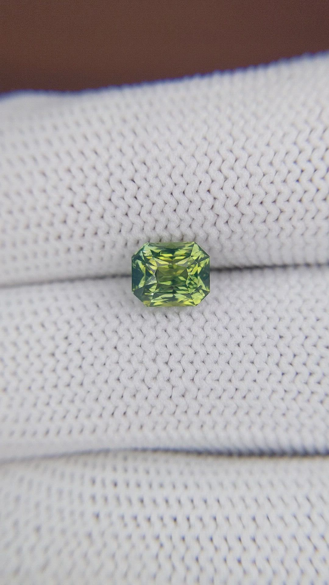 2.05 Ct. Yellowish Green Sapphire from Madagascar Size Video