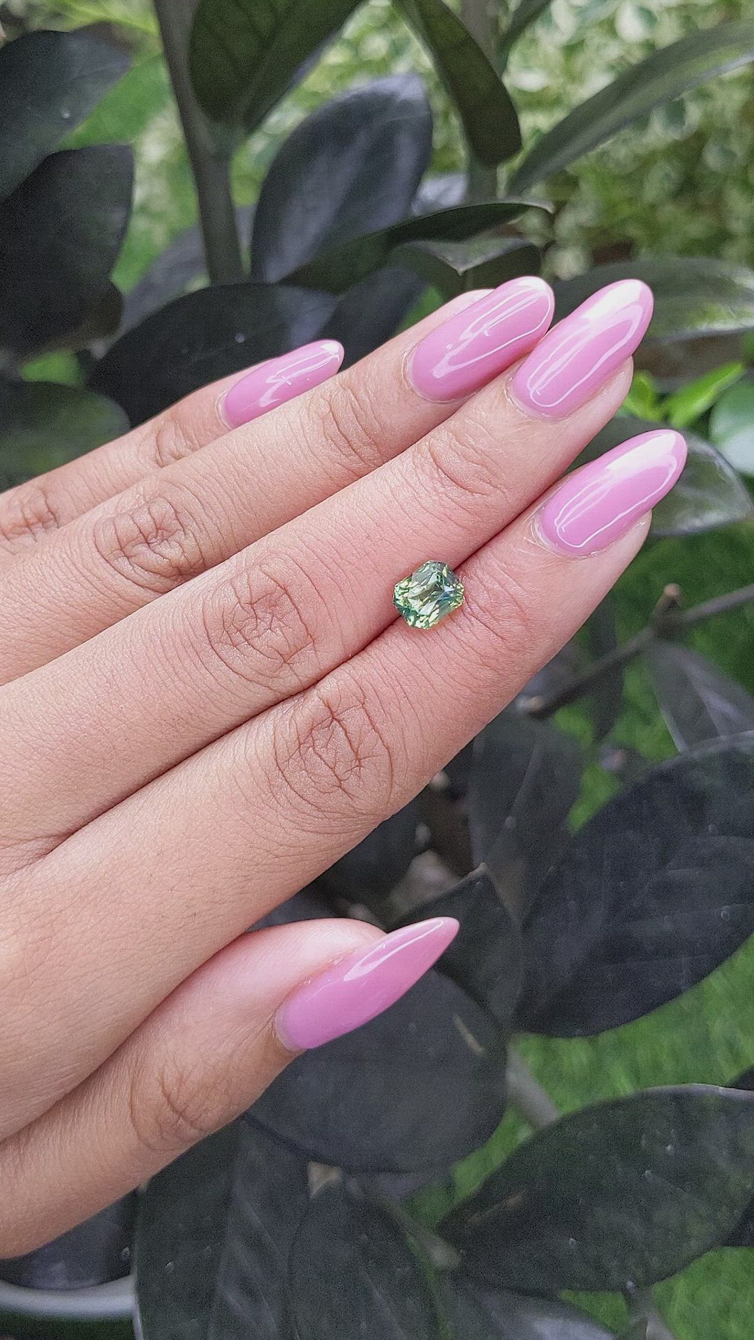 2.05 Ct. Yellowish Green Sapphire from Madagascar Size Video