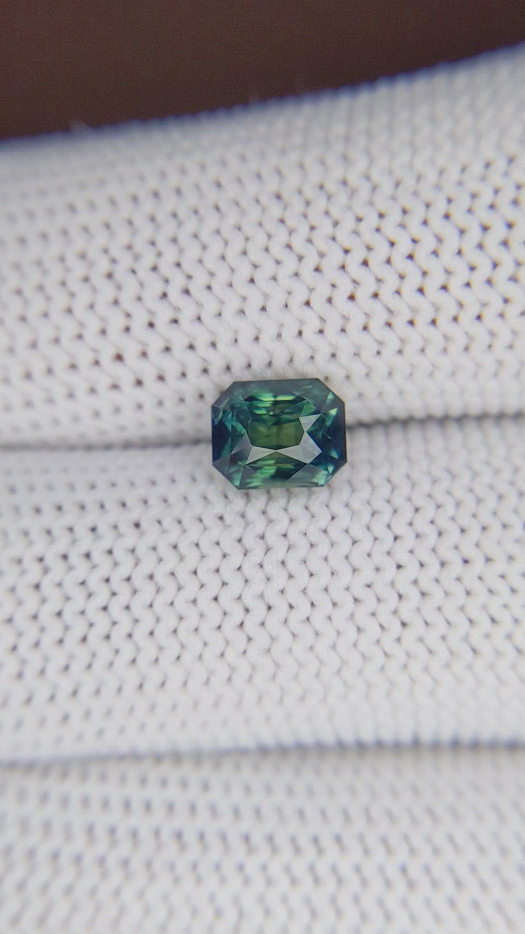 2.02 Ct. Bluish Green Sapphire from Madagascar Size Video