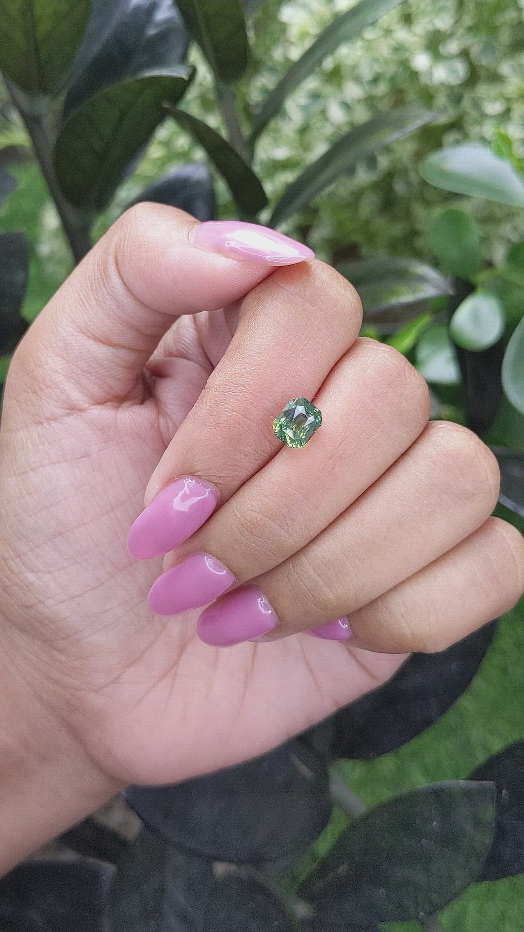 2.05 Ct. Yellowish Green Sapphire from Madagascar Size Video
