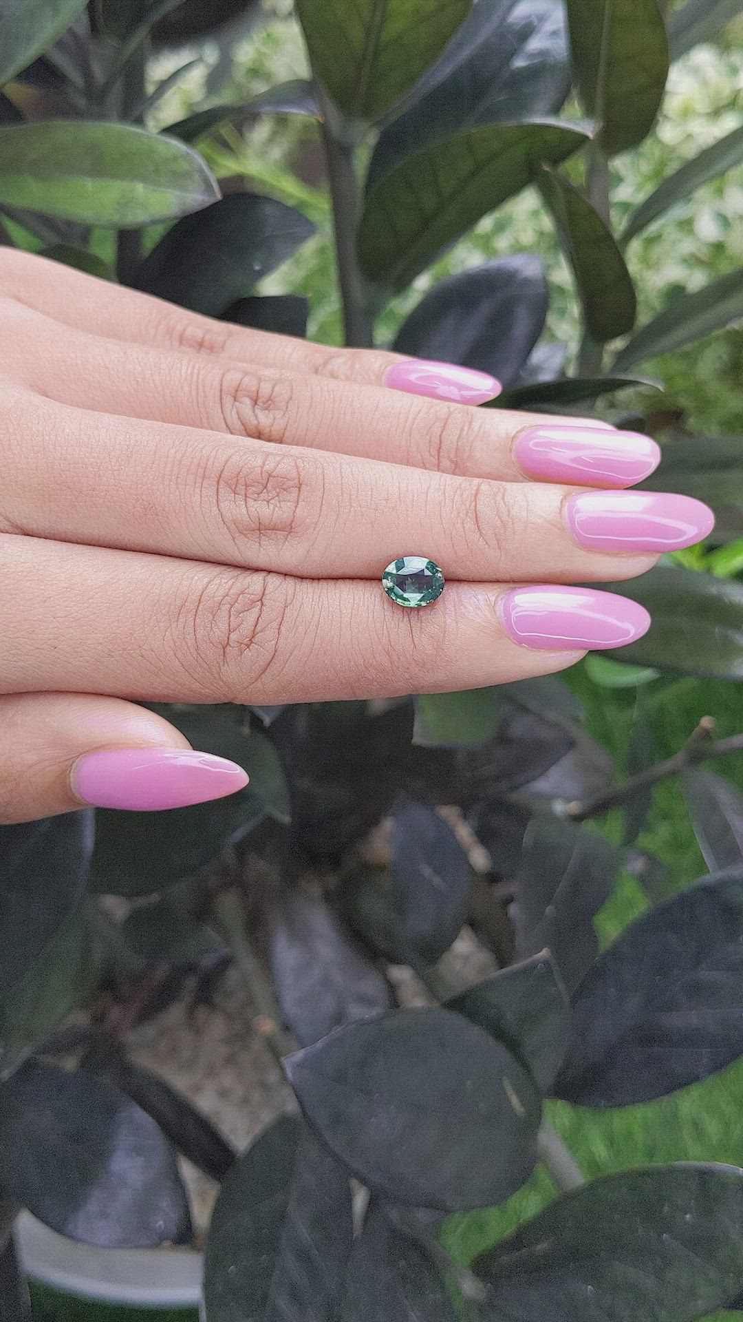 1.53 Ct. Green Sapphire from Madagascar Size Video