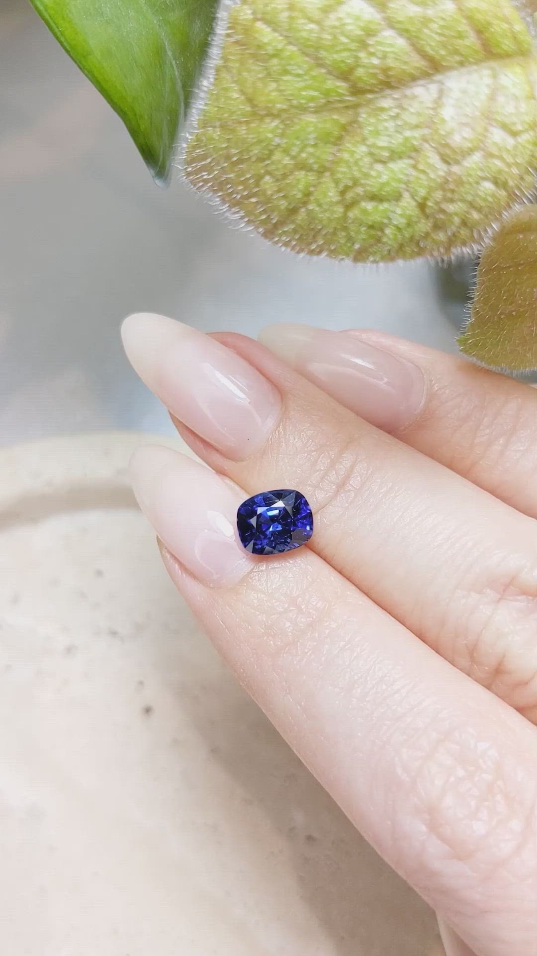 2.32 Ct. Blue Sapphire from Ceylon (Sri Lanka) Size Video