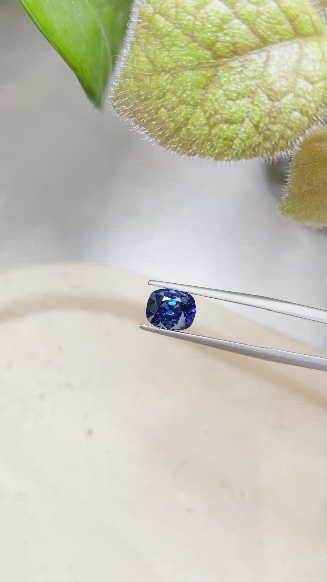 2.32 Ct. Blue Sapphire from Ceylon (Sri Lanka) Size Video