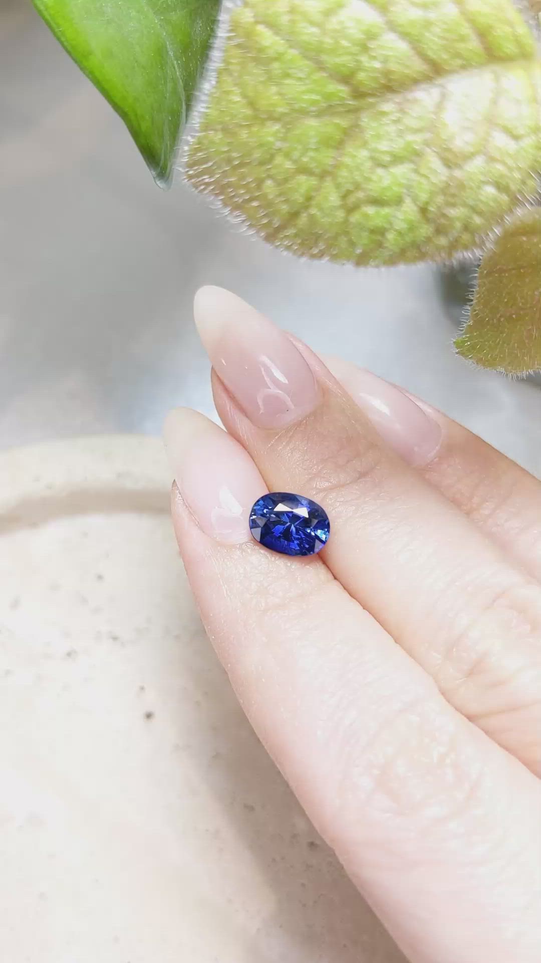 2.36 Ct. Blue Sapphire from Ceylon (Sri Lanka) Size Video