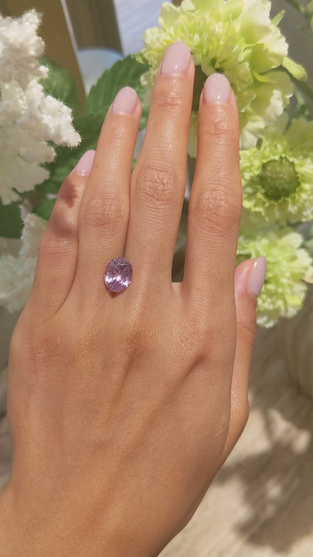 5.24 Ct. Pink Sapphire from Ceylon (Sri Lanka) Size Video