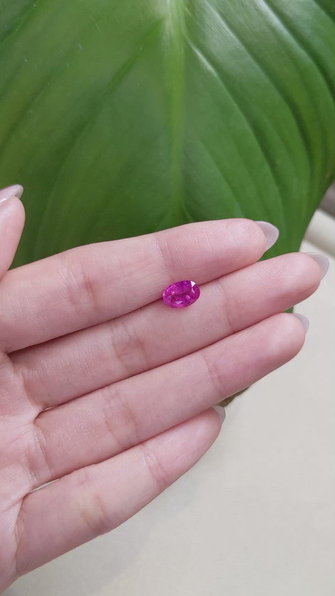 2.21 Ct. Pink Sapphire from Ceylon (Sri Lanka) Size Video