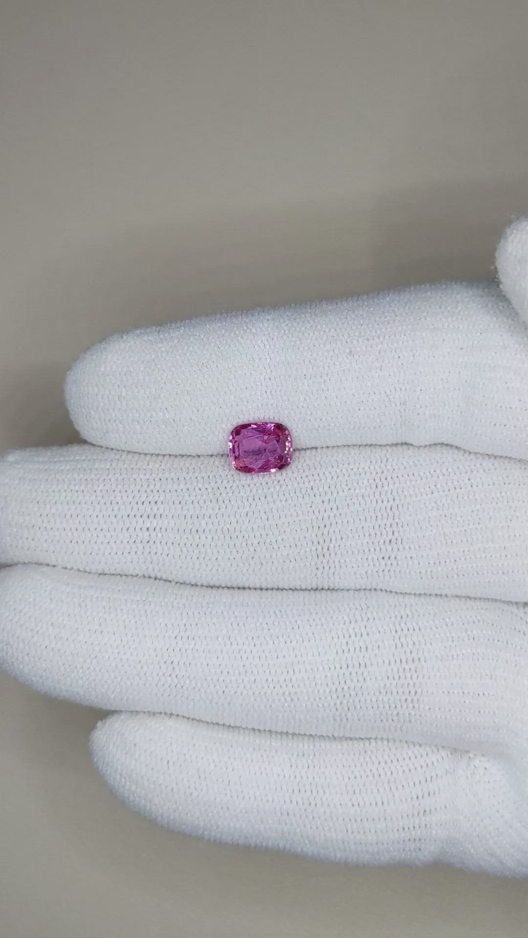 1.78 Ct. Purplish Pink Sapphire from Ceylon (Sri Lanka) Size Video