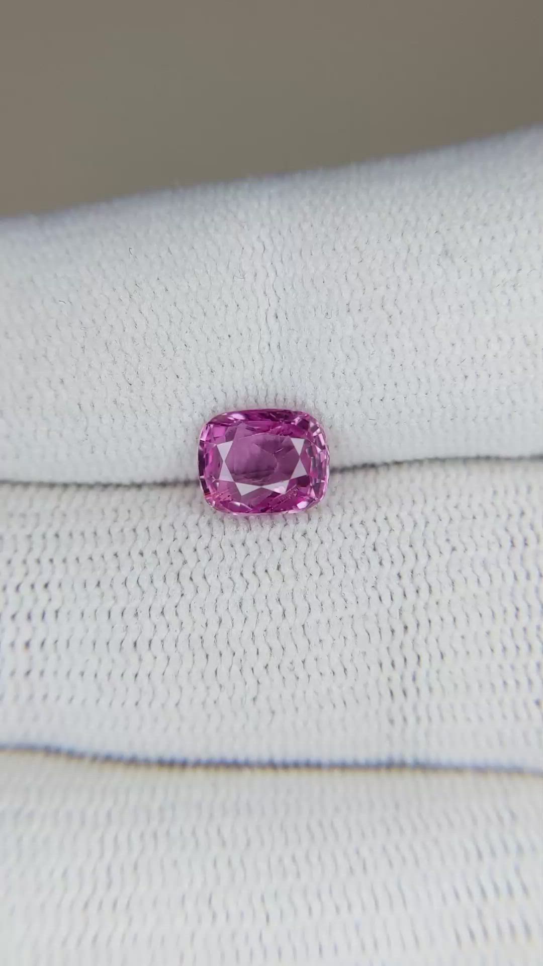 1.78 Ct. Purplish Pink Sapphire from Ceylon (Sri Lanka) Size Video