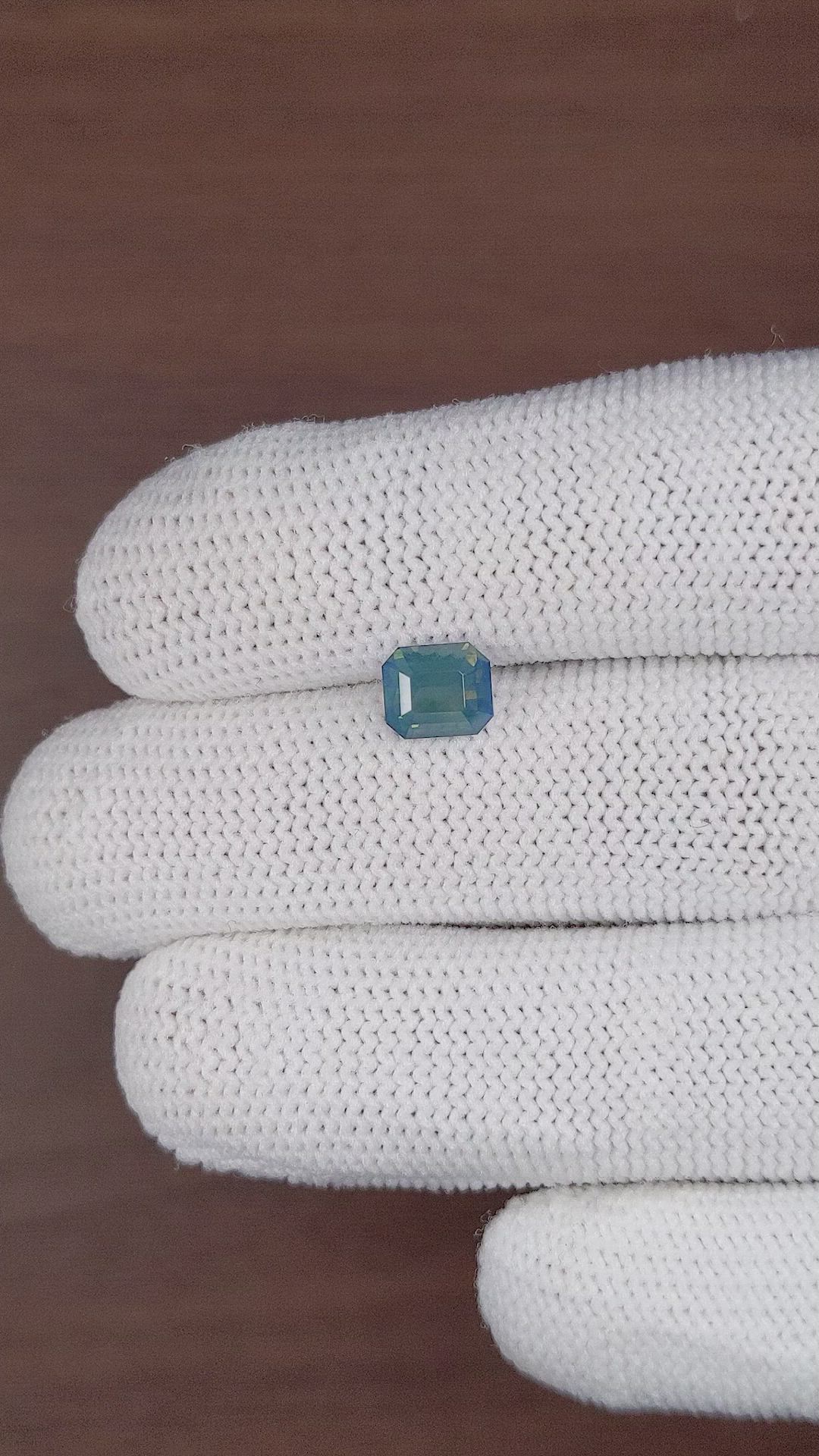 2.04 Ct. Greenish Blue Sapphire from Madagascar Size Video