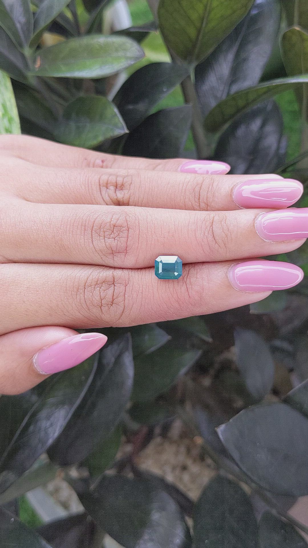 2.04 Ct. Greenish Blue Sapphire from Madagascar Size Video