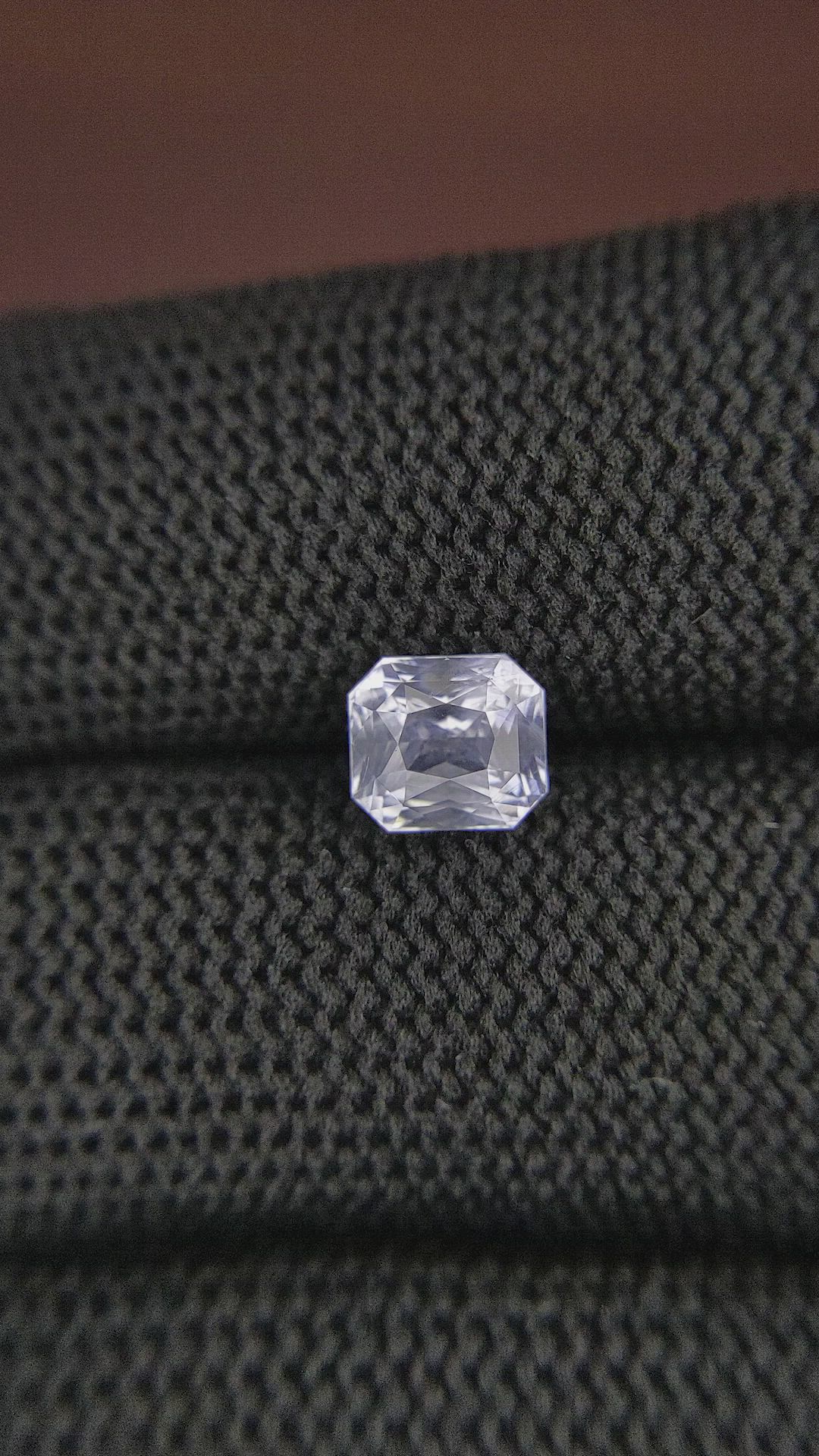 1.76 Ct. White Sapphire from Ceylon (Sri Lanka) Size Video