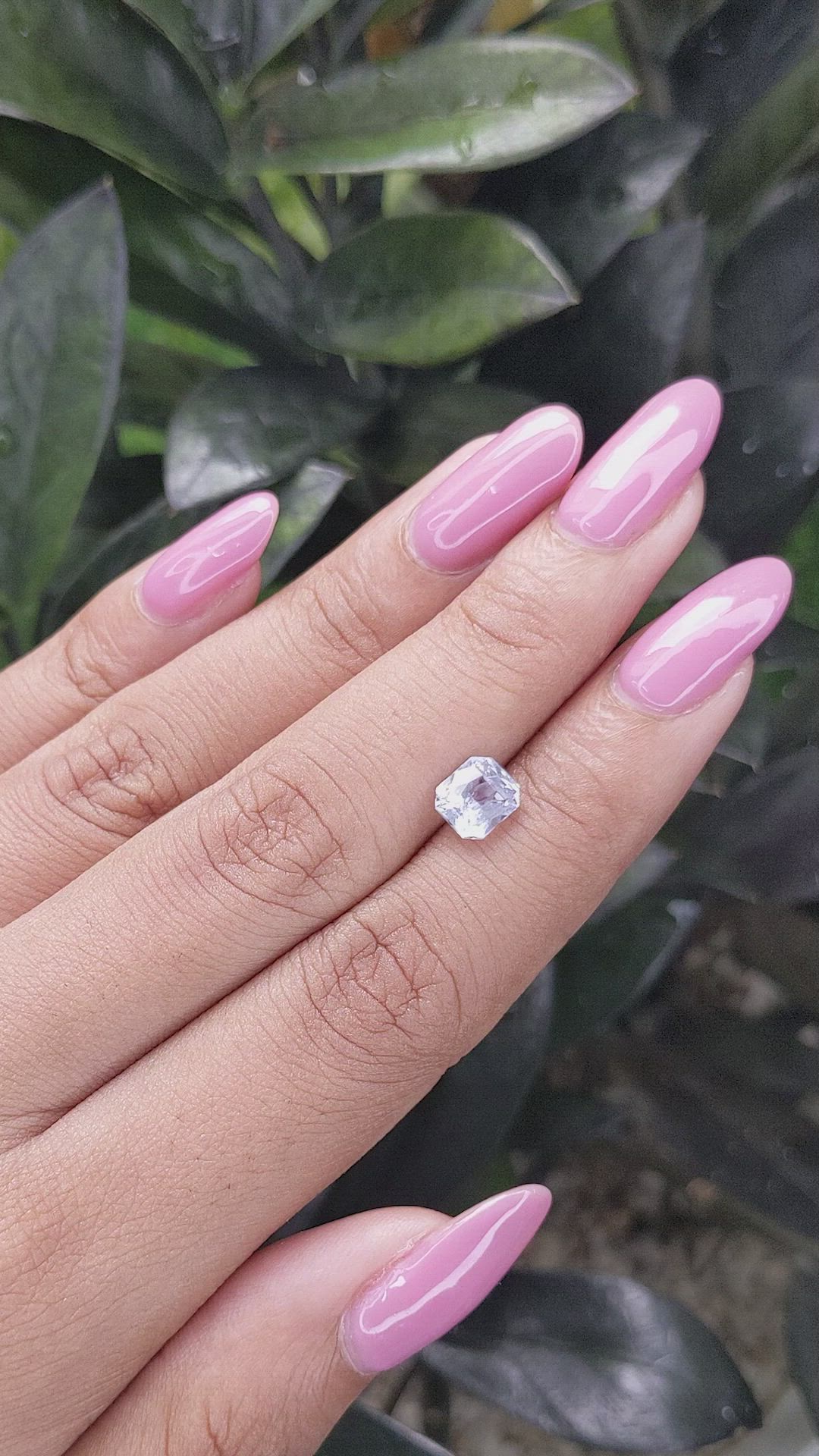 1.76 Ct. White Sapphire from Ceylon (Sri Lanka) Size Video