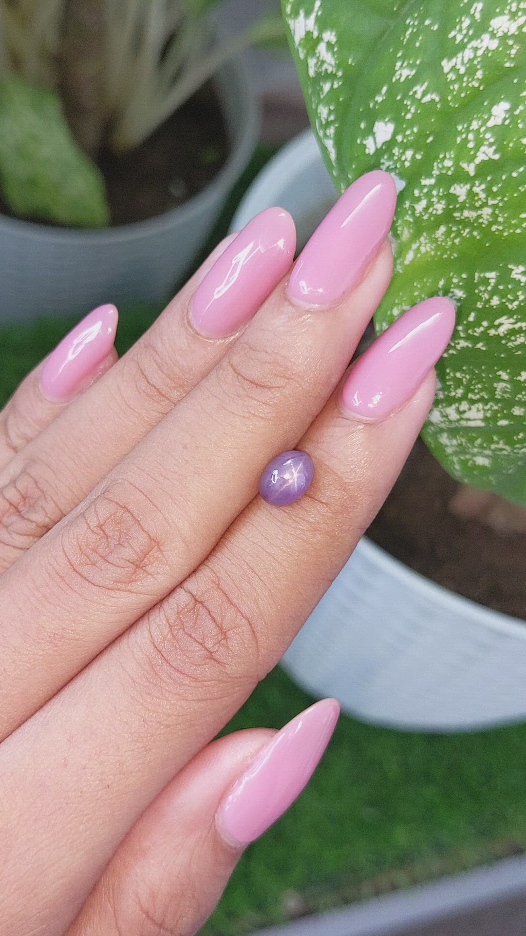 2.20 Ct. Purple Star Sapphire from Ceylon (Sri Lanka) Size Video