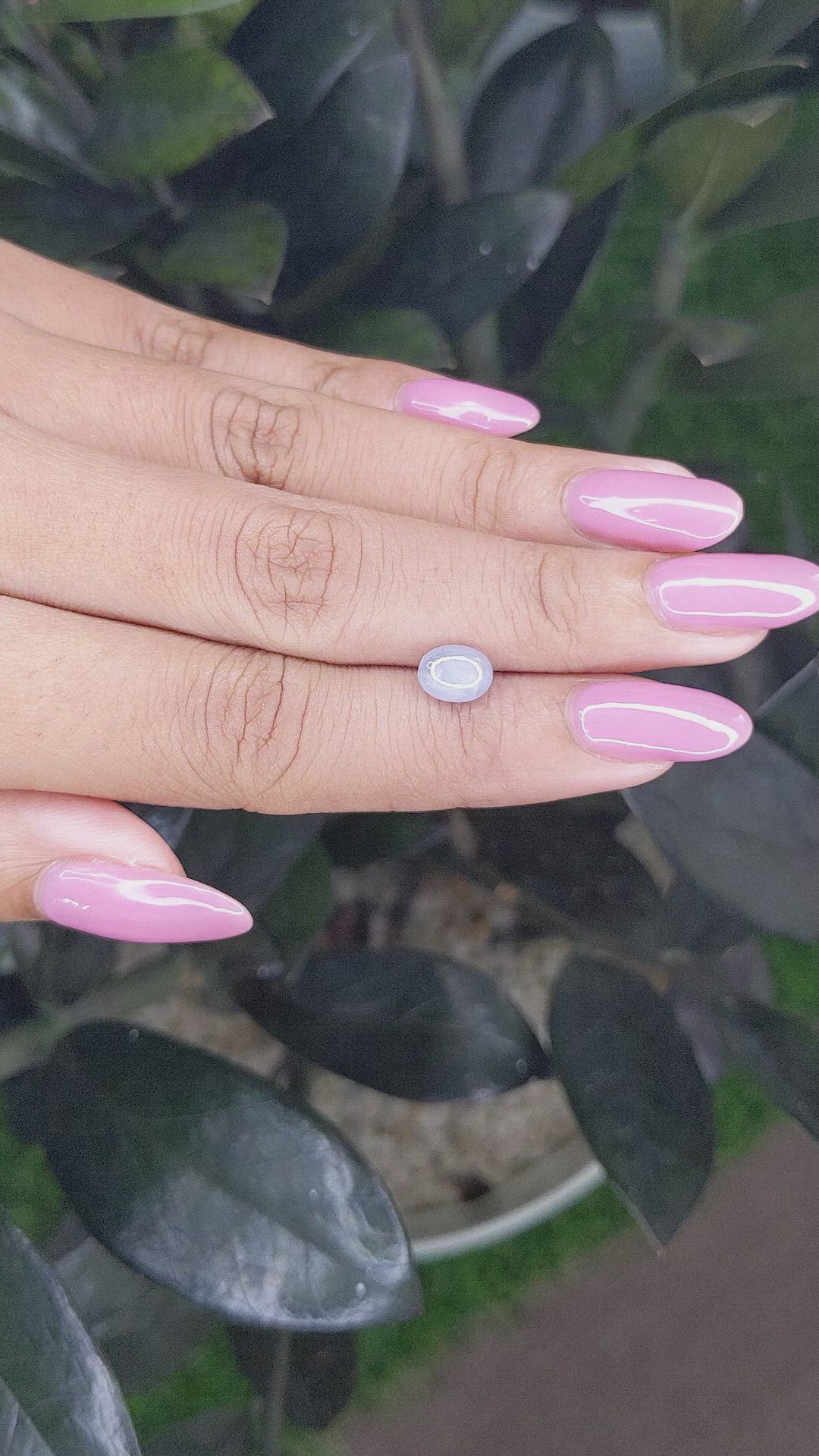 1.64 Ct. White Star Sapphire from Ceylon (Sri Lanka) Size Video