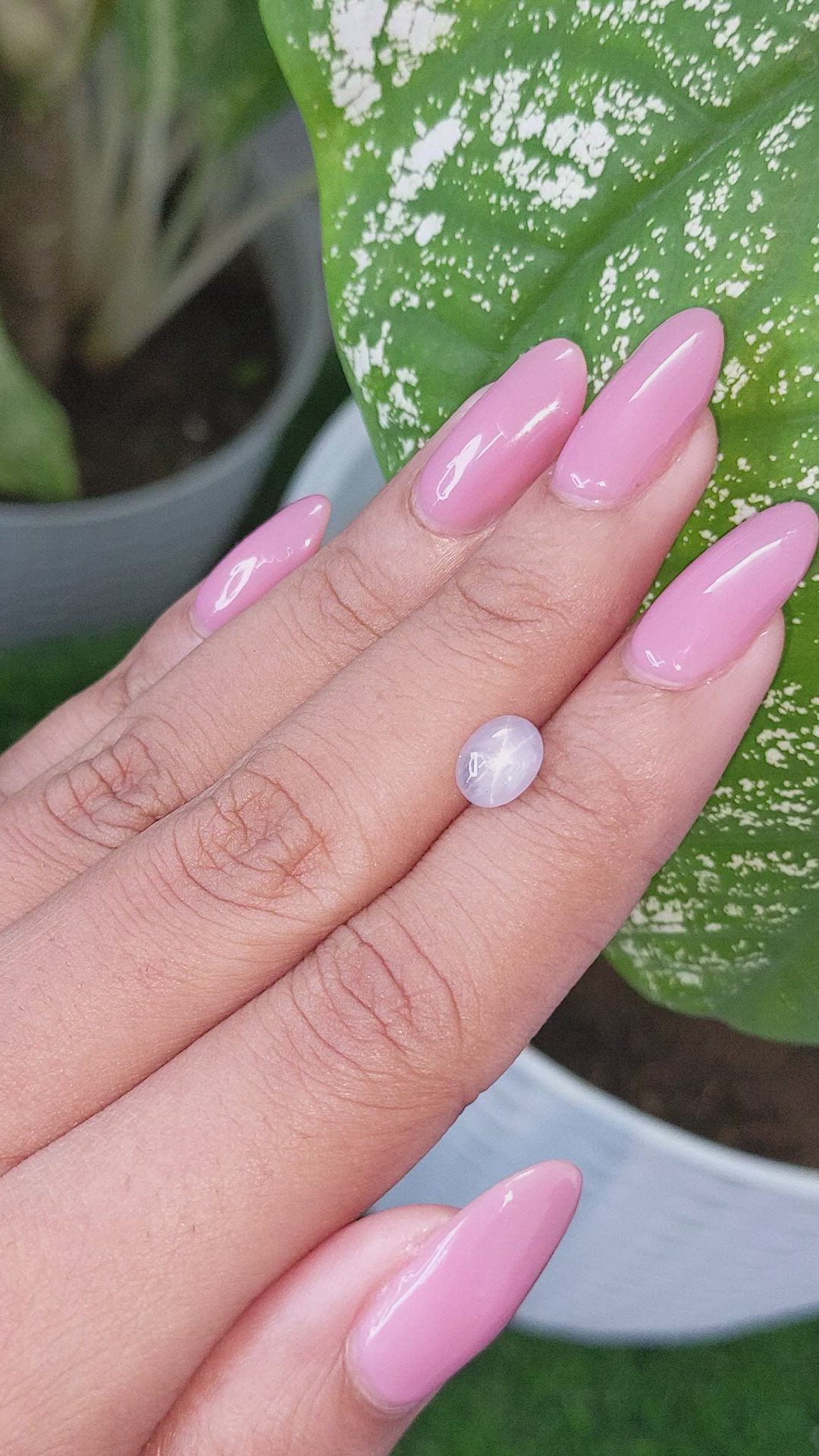 1.64 Ct. White Star Sapphire from Ceylon (Sri Lanka) Size Video